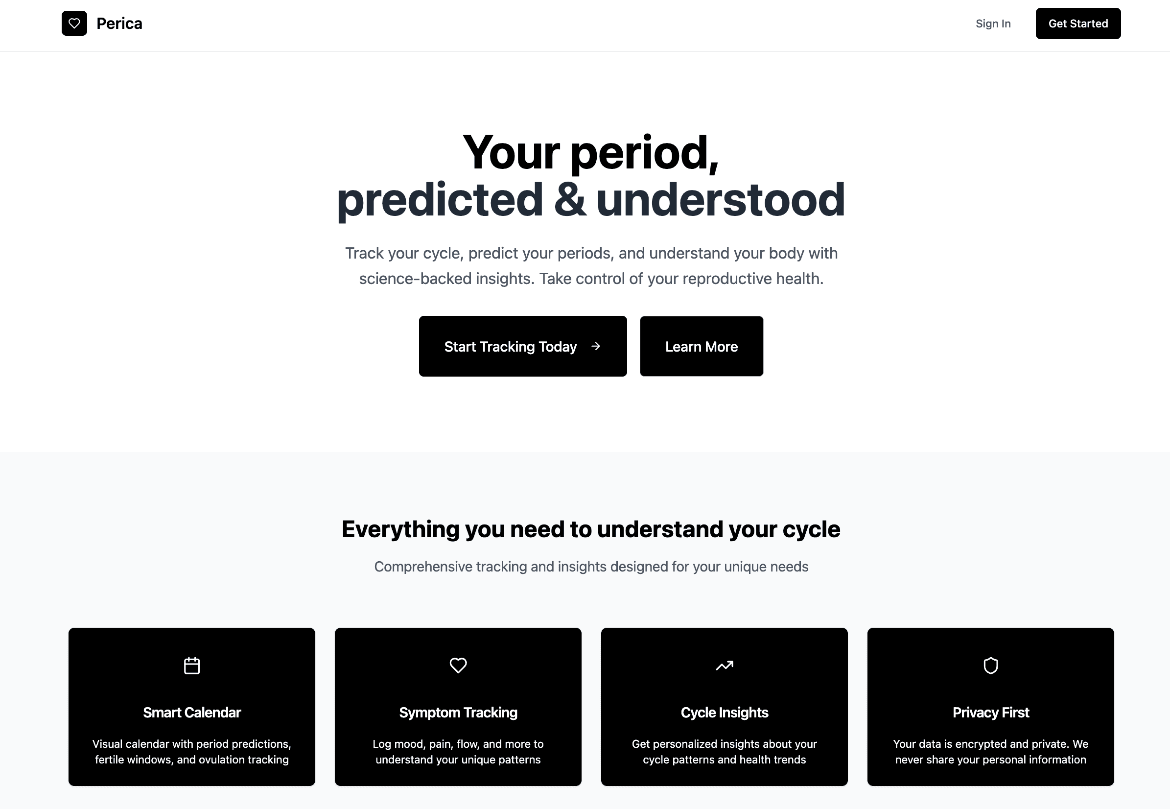Perica - Period Tracker screenshot